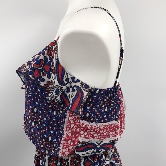 Speechless red blue print spaghetti strap summer dress - Picture 5 of 9